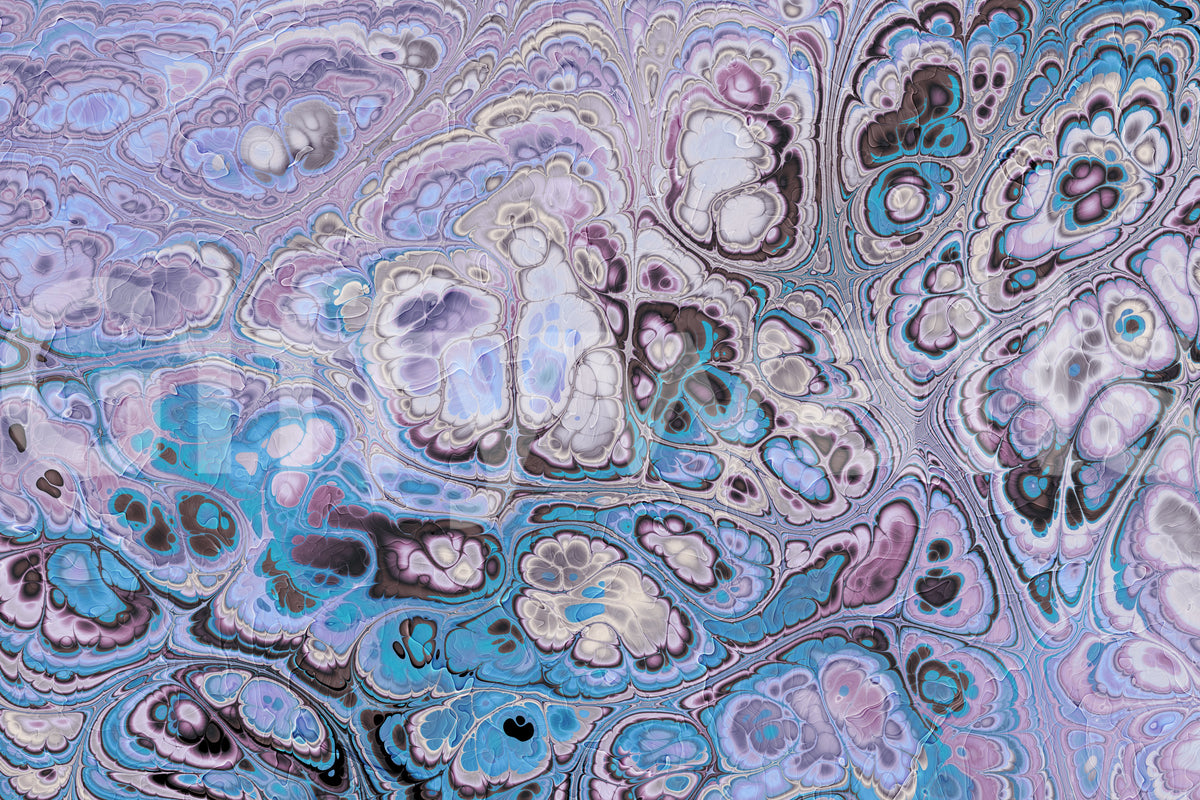 Lavender Ocean Abstract Marble Harmony