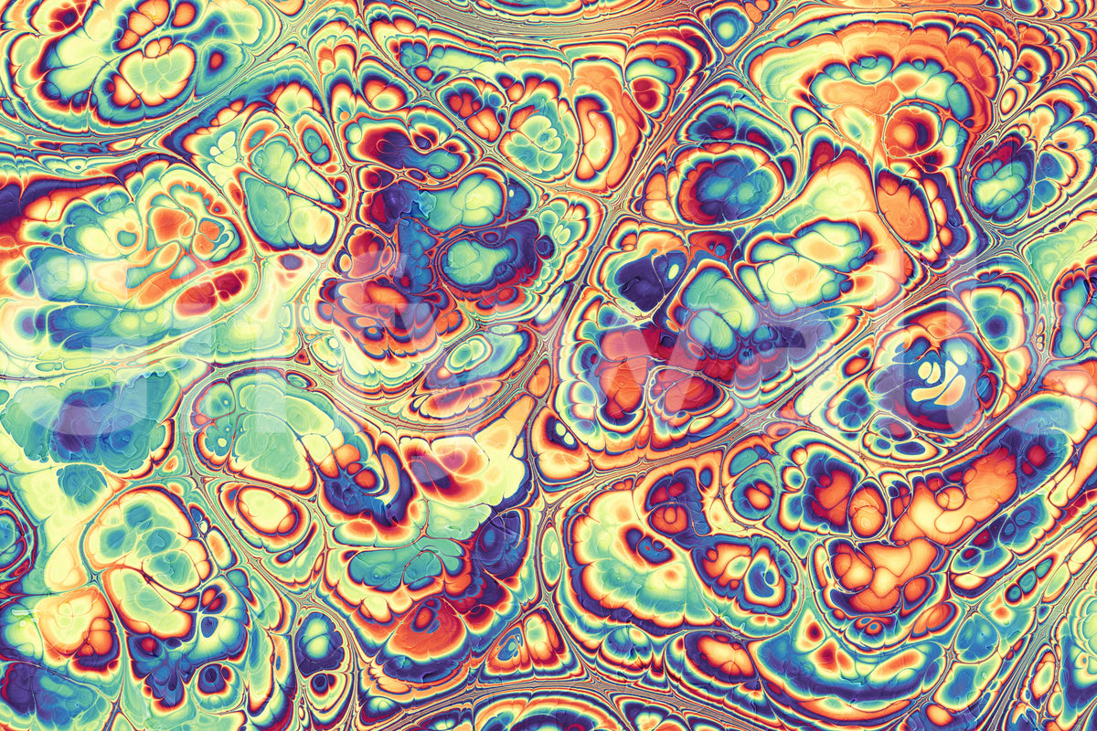 Vibrant Abstract Swirls Wall Mural