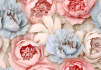Abstract Peony Composition Wall Mural