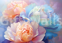 Pastel Peony Bloom Wall Mural