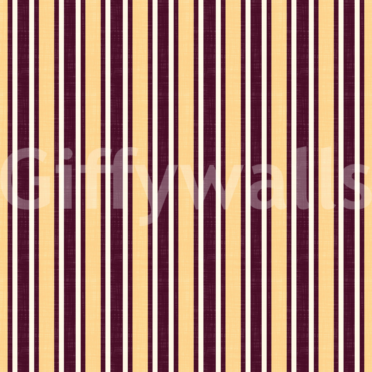 Ivy League Faux Linen Vertical Stripes - Butter Burgundy And Cream Wallpaper⁠
