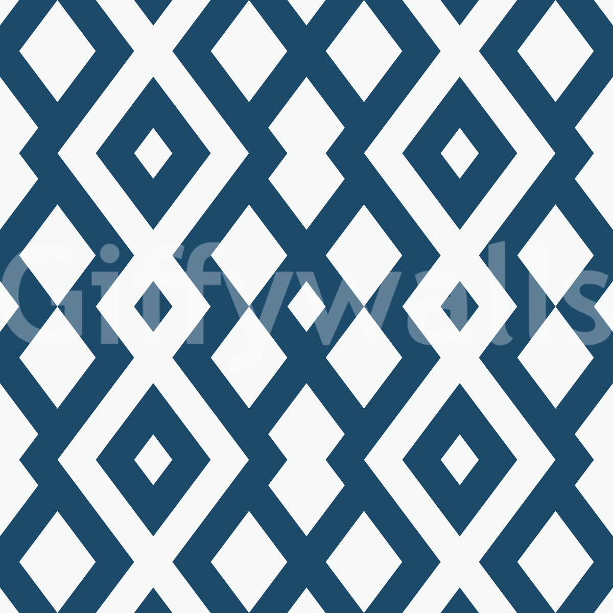 Minimalist Blue and White Diamond Mesh Wallpaper⁠