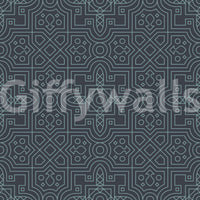 Midnight Geometry Linear Tile Wallpaper⁠