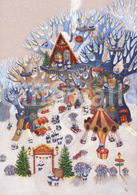 Pandaland Winter Forest Playground Wall Mural