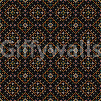 Geometric Cross-Stitch Rhythm Wallpaper⁠