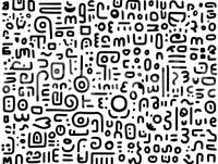 Minimalist Black and White Doodle Art Wall Mural