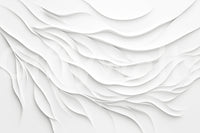 Minimalist White Fluid Waves Wall Mural