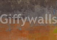 Abstract Layers of Ochre Wall Mural