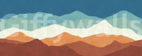 Serene Layered Mountain Horizon Wall Mural