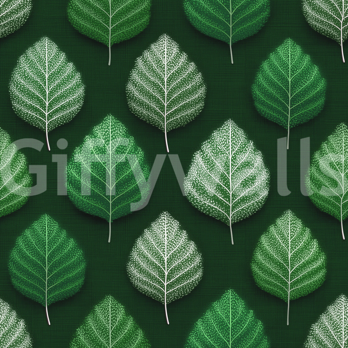Minimalist Leaf Grid Design Wallpaper⁠