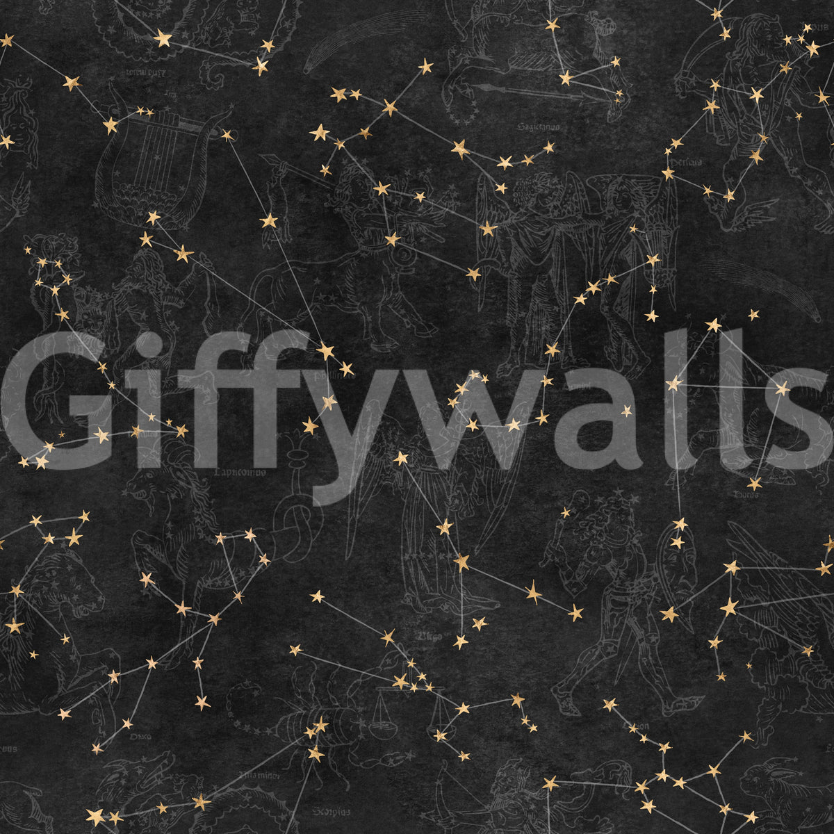 Eternal Star Atlas - Charcoal Wallpaper⁠