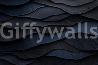 Dark Midnight  Leather Layers Wall Mural
