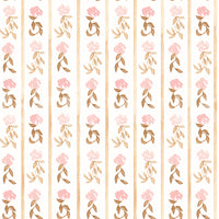 Watercolor Blush Rose Stripe Wallpaper⁠