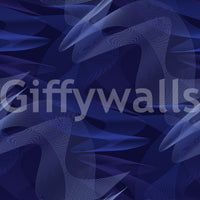 Navy Geometric Rhythmic Arcs Wallpaper⁠