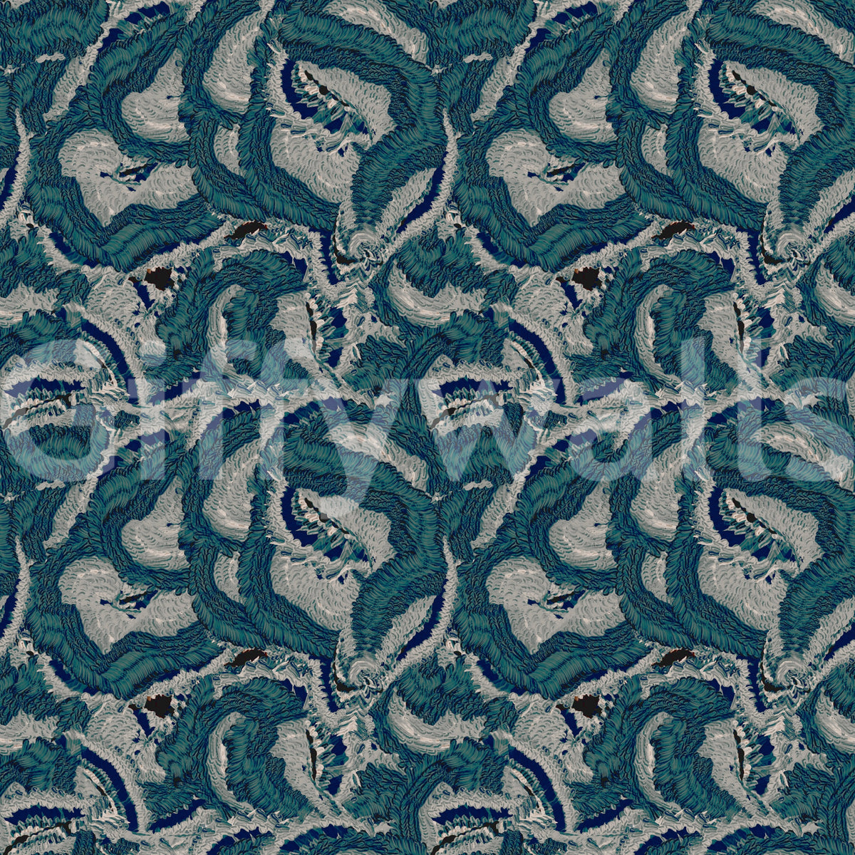 Textured Teal Waves Wallpaper⁠