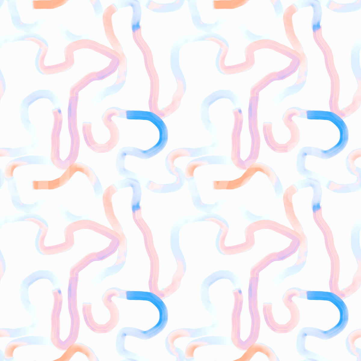 Soft Pastel Ribbon Swirls Wallpaper⁠