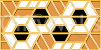 Luxury Gold Geometric Marble Wallpaper Wall Mural