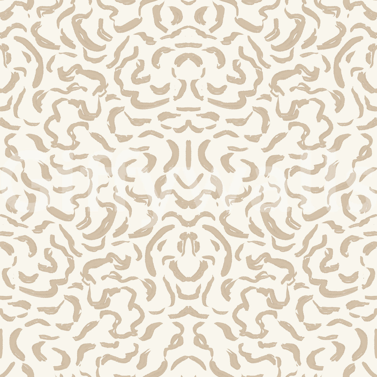 Soft Beige Hand-Drawn Curves Wallpaper⁠