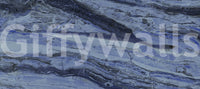 Midnight Cobalt Marble Veins Wall Mural