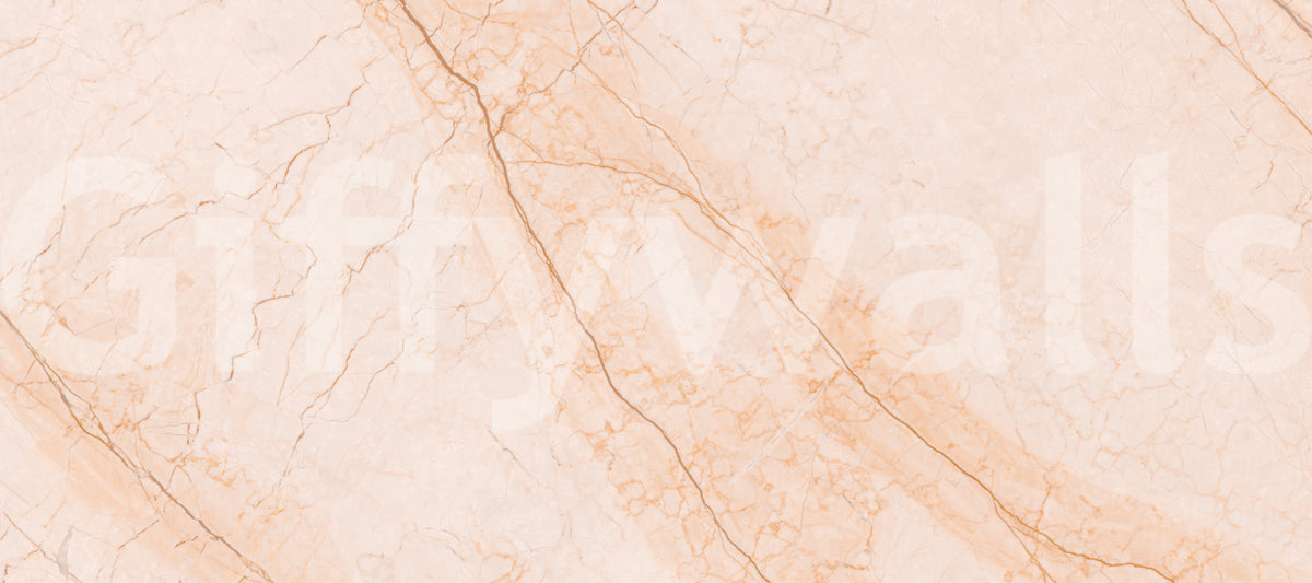 Soft Peach Marble Stone Texture Wall Mural