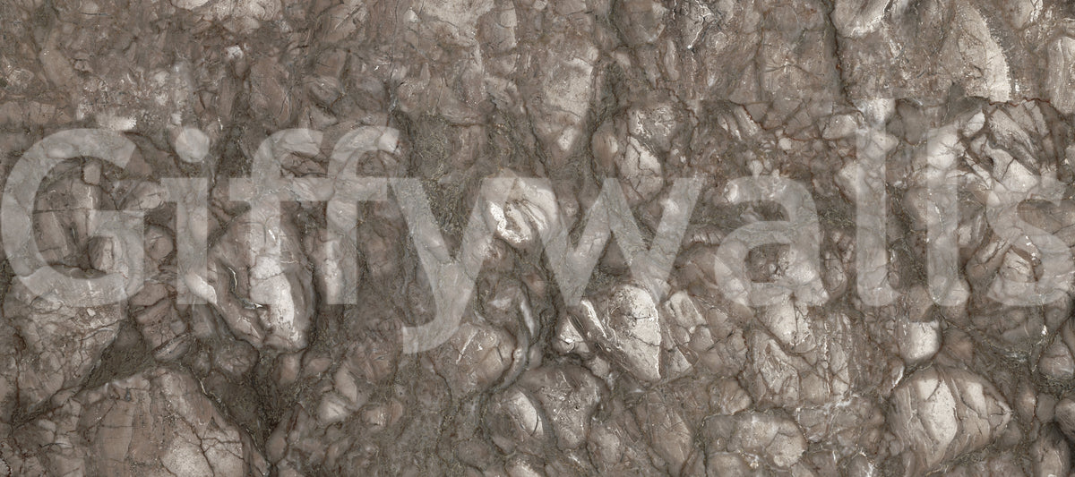 Textured Mocha Stone Slab Wall Mural