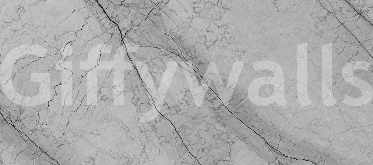 Monochromatic Grey Marble Vein Wall Mural