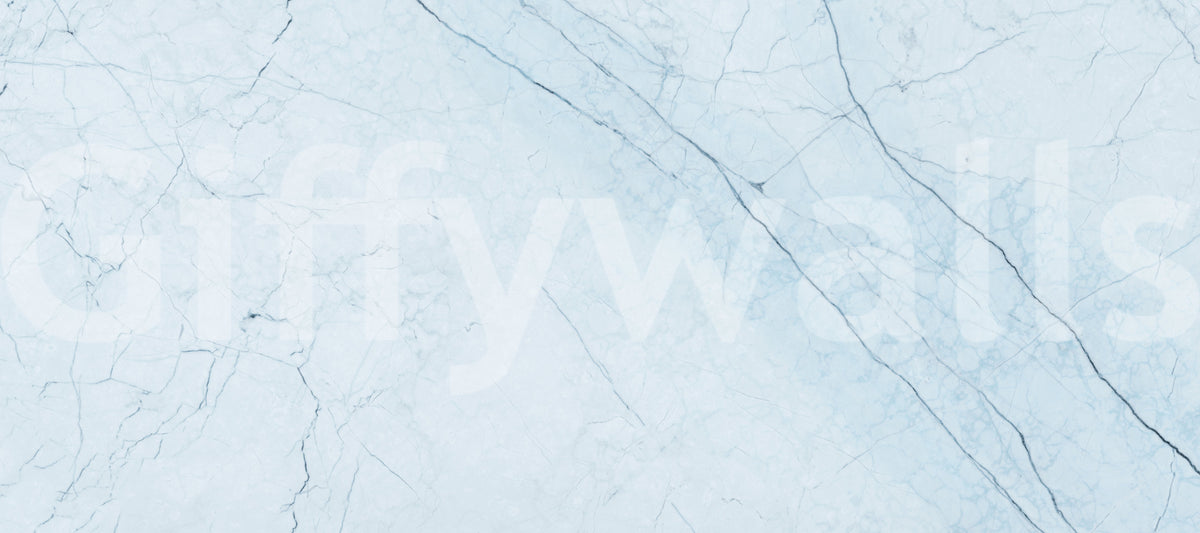 Ethereal Azure Marble Vein Wall Mural