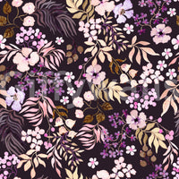 Dark Botanical Wildflowers Wallpaper⁠