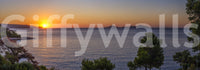 Mediterranean Sunset Horizon Wall Mural