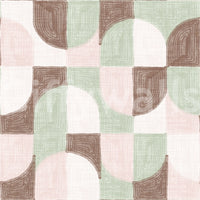 Bold Textured Hand Painted Geometries Grandmillennial Delight Soft Wallpaper⁠