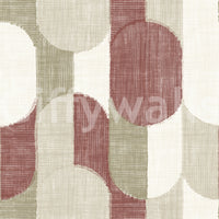 Mid Century Textured Hand Painted Geometries Rustic Farmhouse Earthy Tones Wallpaper⁠
