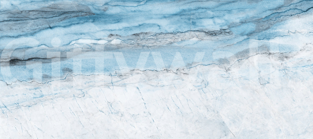 Cerulean Veined Marble Wall Mural