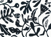 Ink Bloom Botanical Silhouette Wall Mural