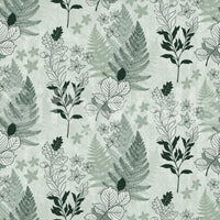 Alpine Botanical Silhouettes - Green Wallpaper⁠