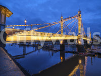 Riverside Twilight Architecture Wall Mural