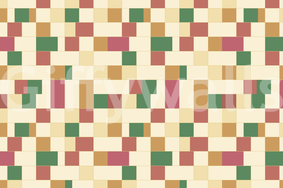 Abstract Block Mosaic Wallpaper⁠