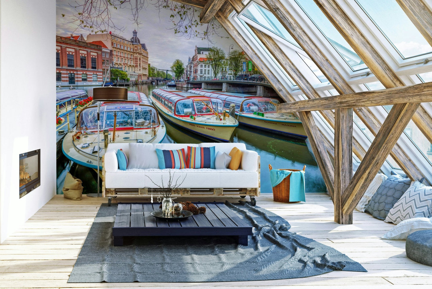 A calm and serene wall covering.

