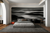 A contemplative wave texture wallpaper mural for a feature wall.

