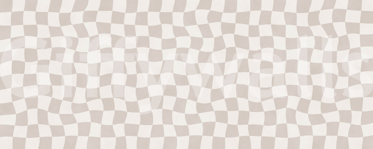 Calm Wavy Checkered Dream squares geometric neutral color accent.