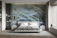 Natural beauty of wavy grass wall mural for interiors

