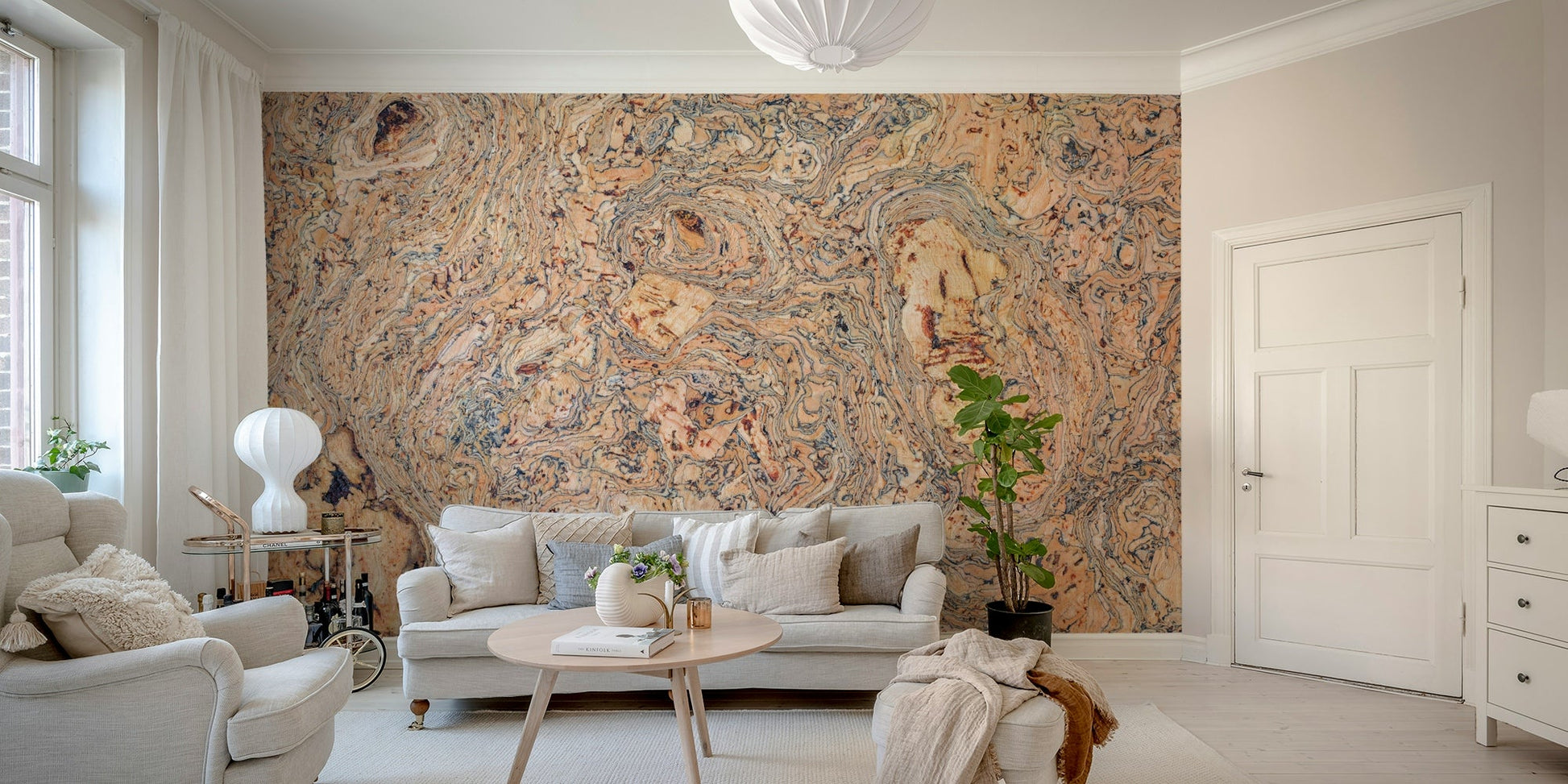 It gives a feeling of cozy comfort and inviting natural beauty.
