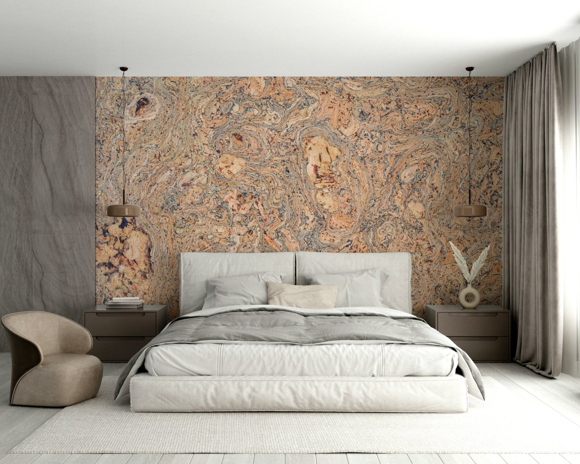 Features a detailed and realistic depiction of a cork sheet.
