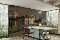 A high-quality print of a classic city scene.

