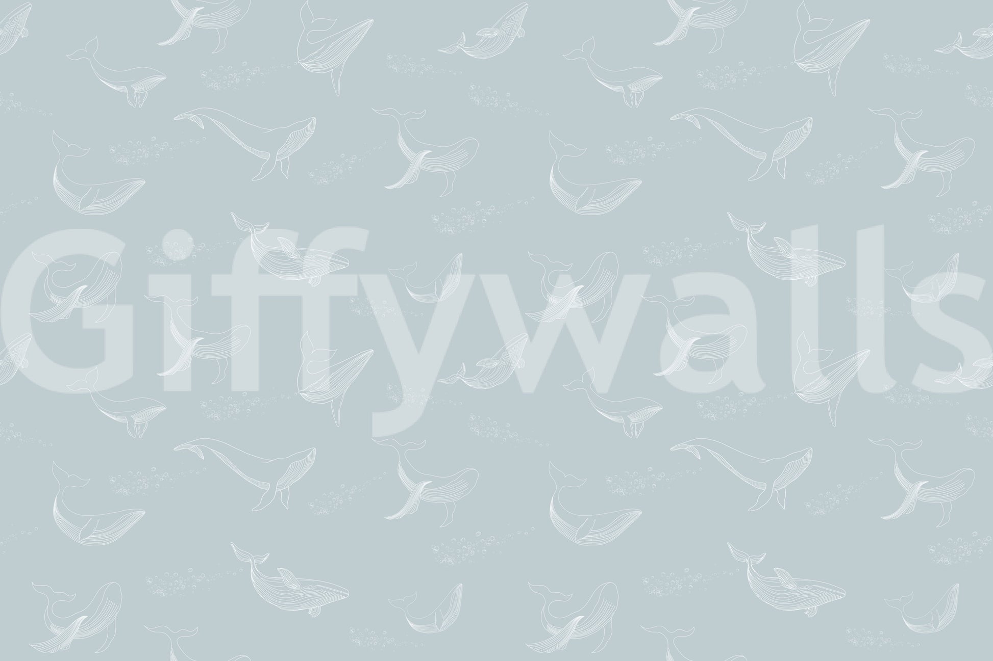 Coastal style whale wall decor for an apartment hallway.