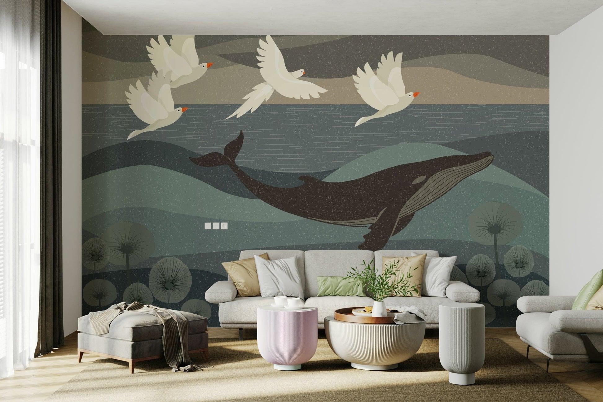 The design feels graceful and peaceful.

