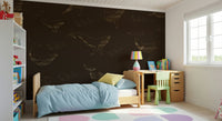 Nautical wall decor featuring marine life in soft blue.
