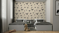 The bats are depicted as black or dark silhouettes with large wings.
