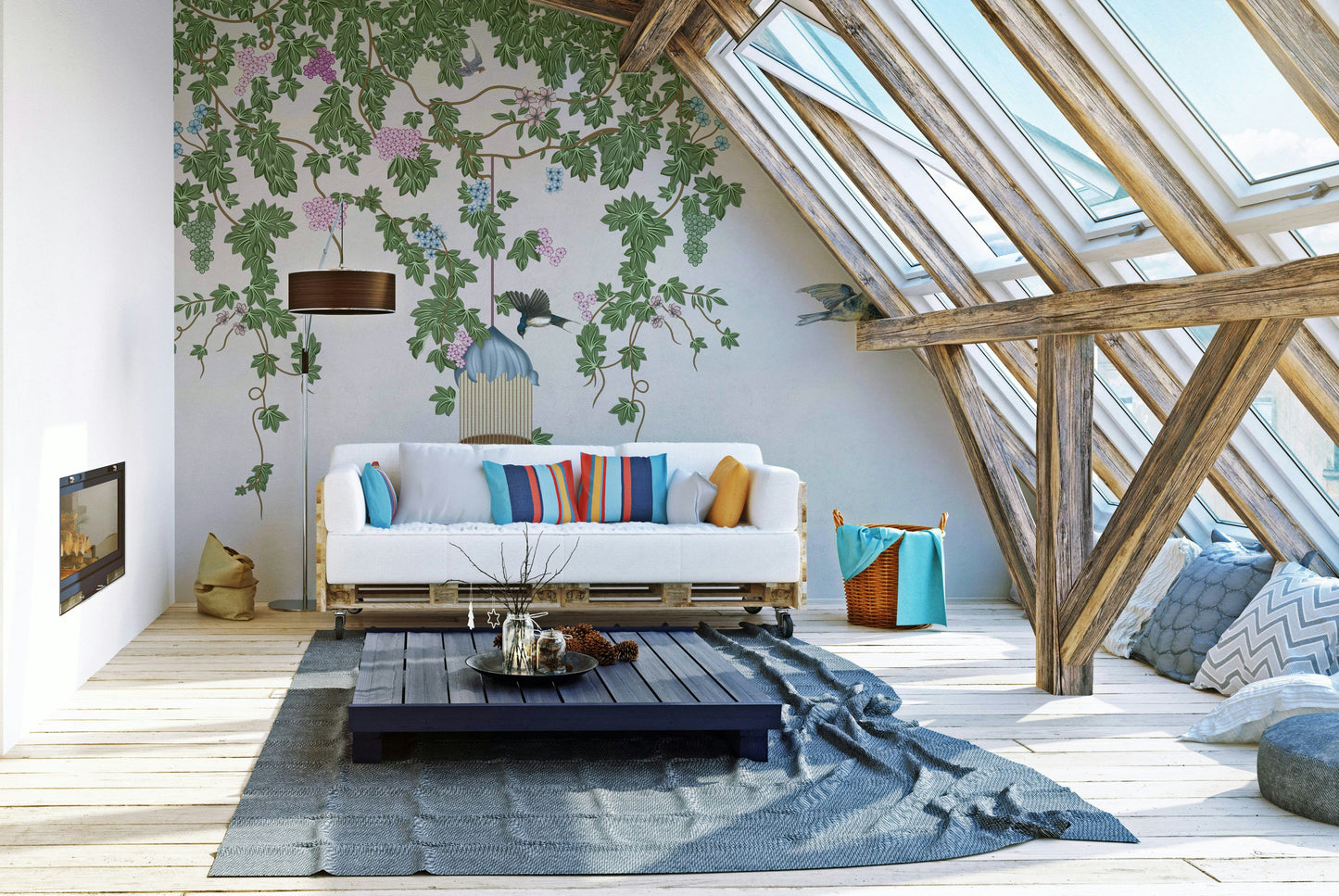 The design features a graceful, peaceful enchanted cage.

