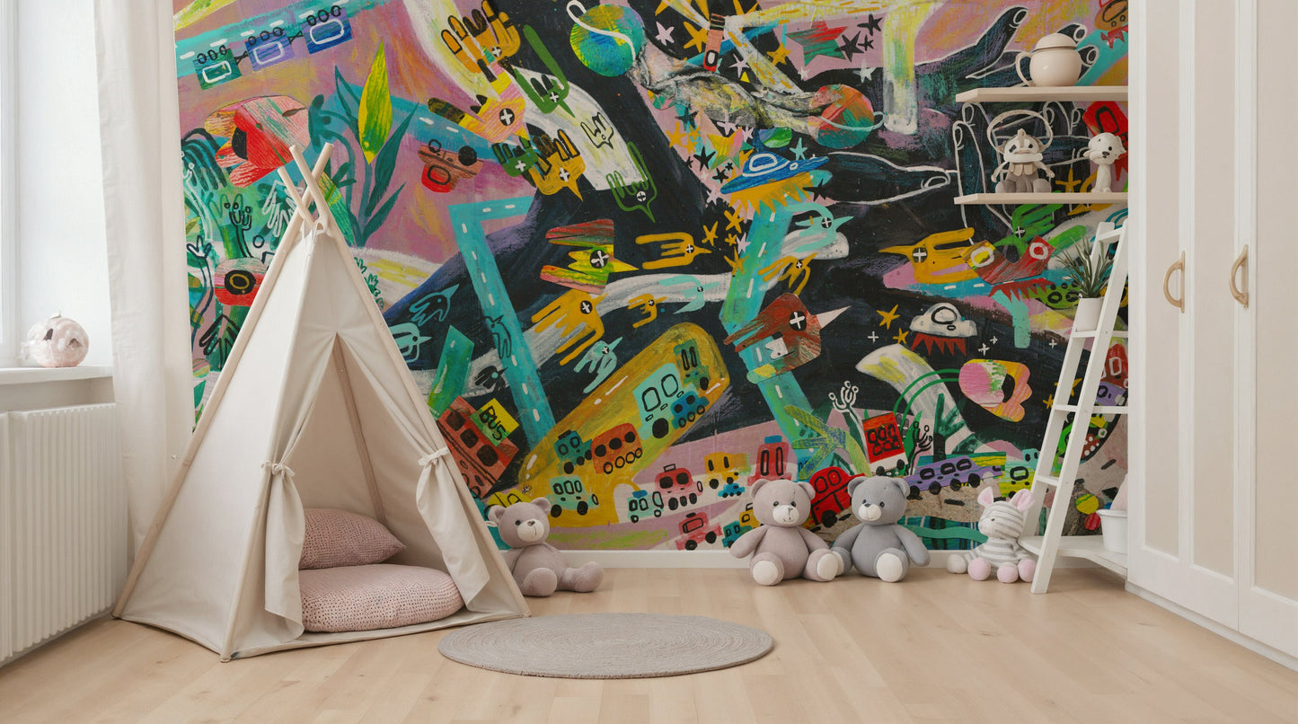 Urban Sprawl Symphony Wall Mural -2574515