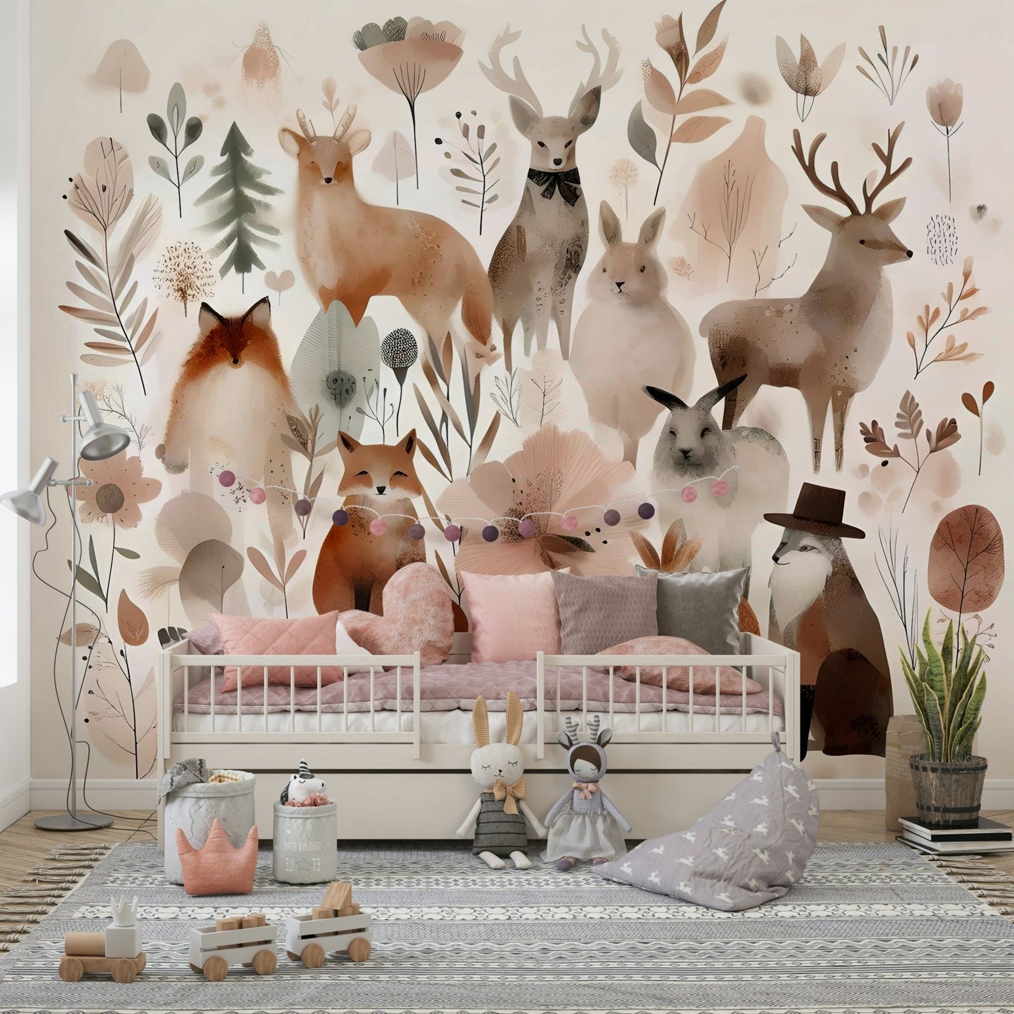 Whimsical forest animals adding a fun touch to your space.


